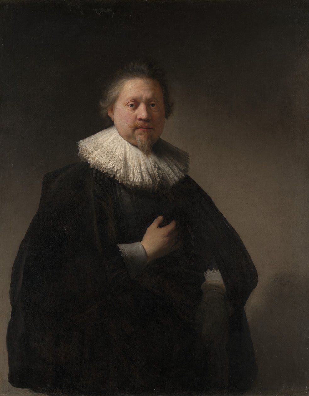Muhtemelen Van Beresteyn Ailesinin bir Üyesi olan Bir Adamın Portresi, 1632. by Rembrandt van Rijn