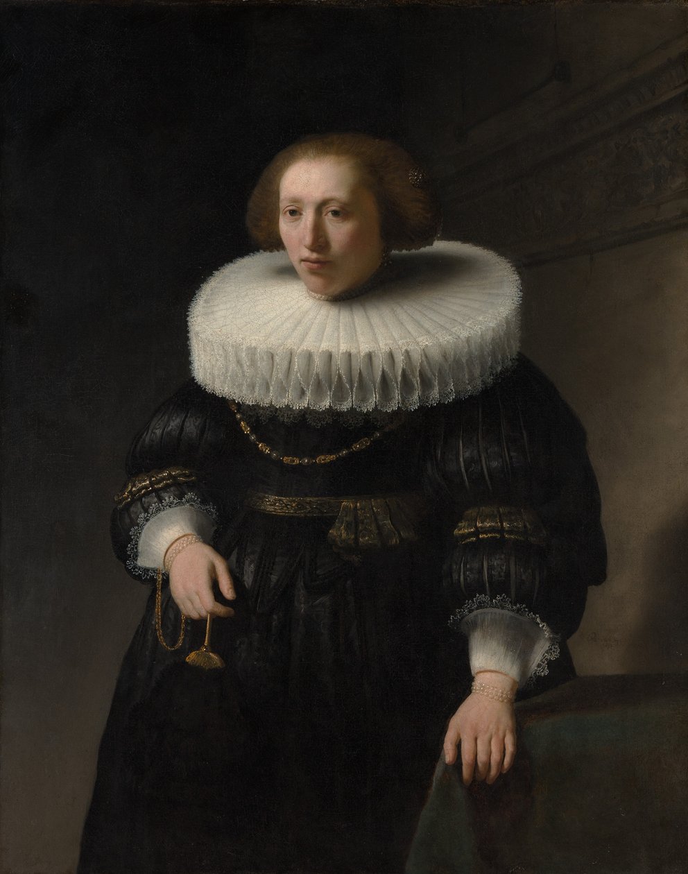 Muhtemelen Van Beresteyn Ailesi Üyesi Bir Kadının Portresi, 1632. by Rembrandt van Rijn