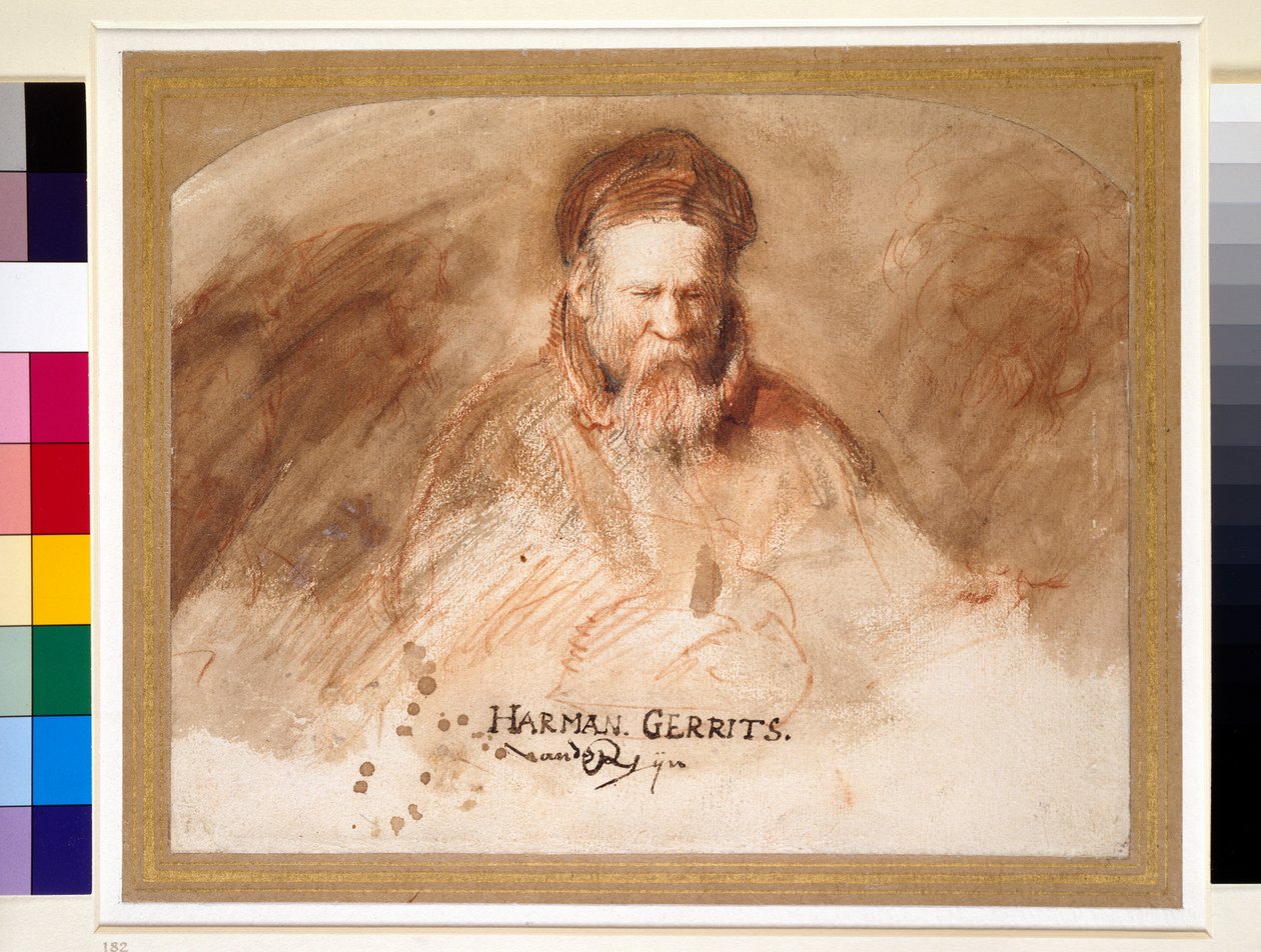 Yaşlı Bir Adamın Portresi, 17. yüzyıl (tebeşir ve bistre yıkama) by Rembrandt van Rijn