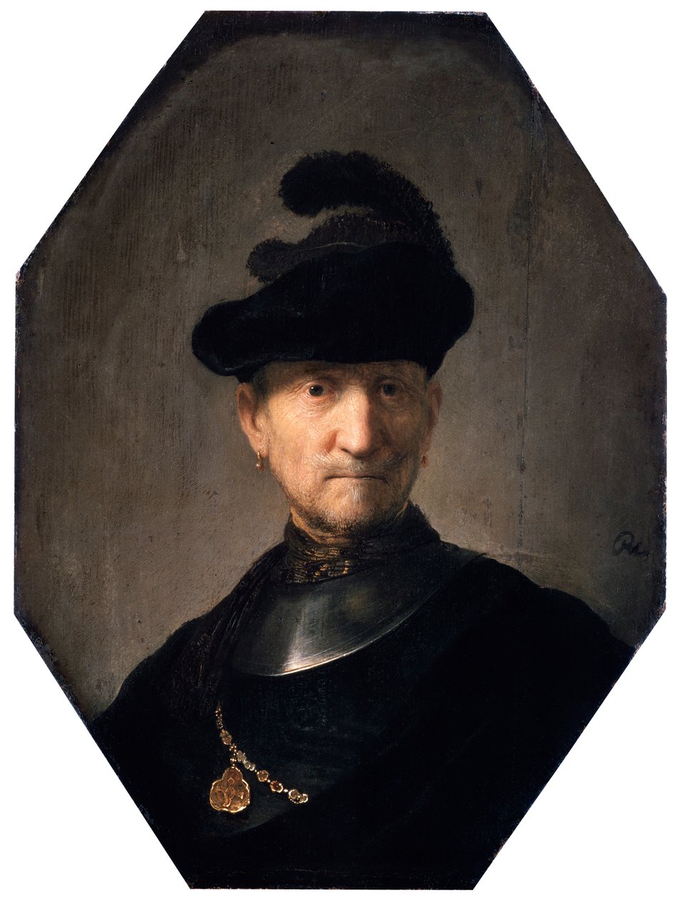 Eski Bir Savaşçının Portresi, c1629-1630. by Rembrandt van Rijn