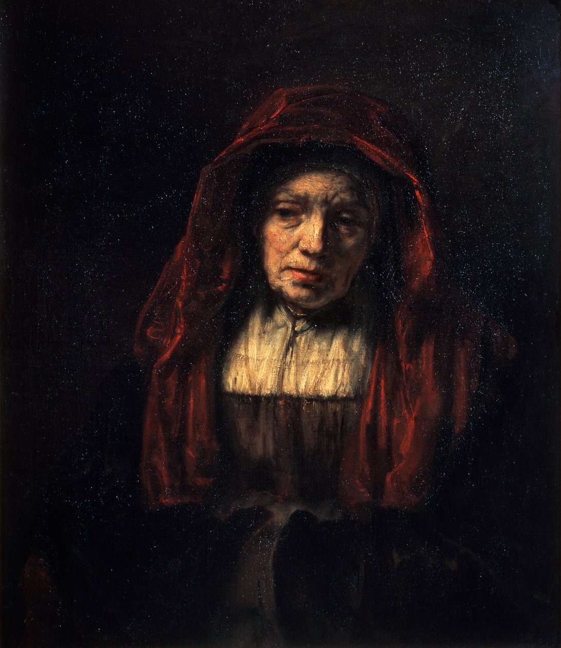 Yaşlı Bir Kadının Portresi, 1654. by Rembrandt van Rijn