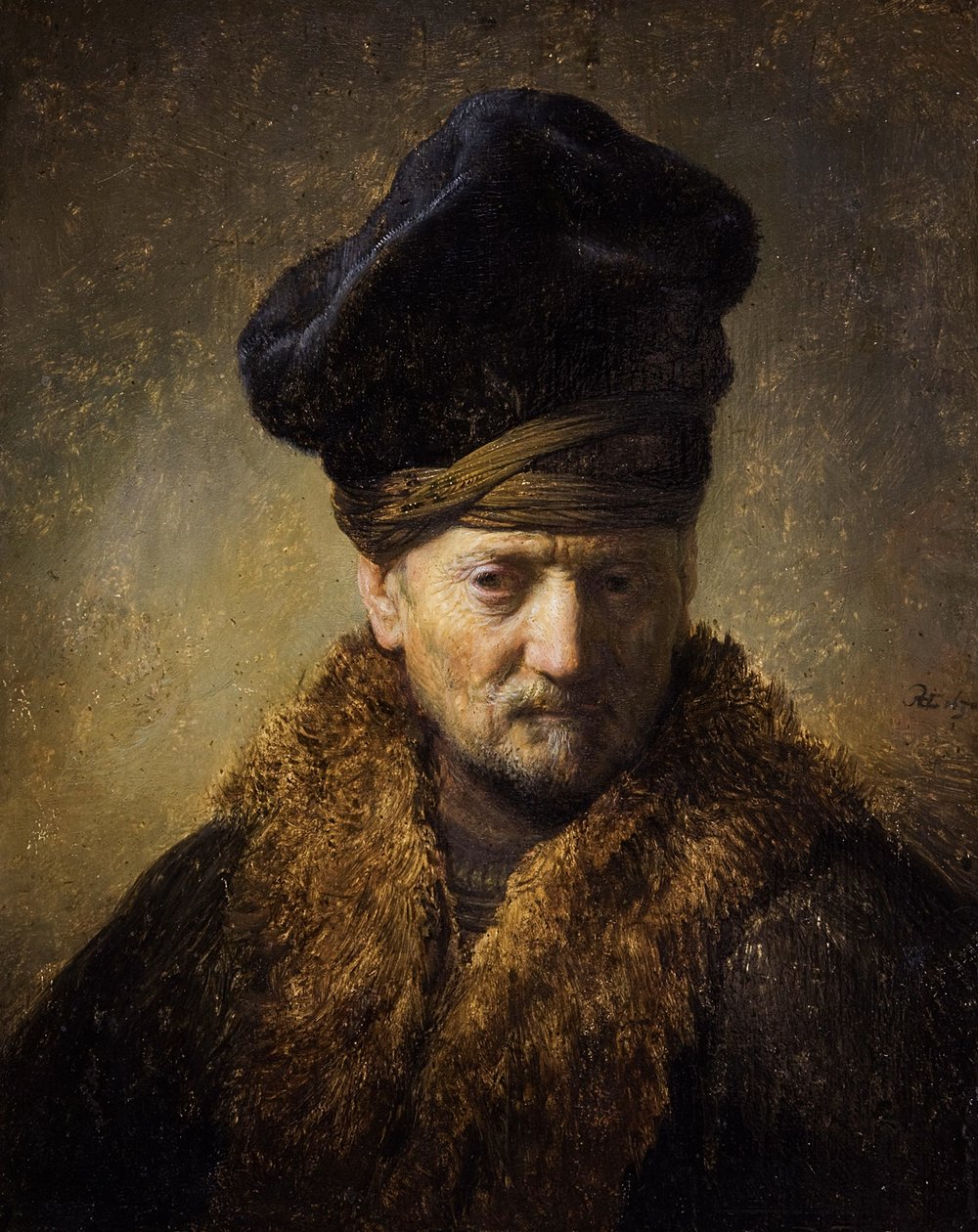 Kürk şapkalı yaşlı bir adamın portresi, 1630 by Rembrandt van Rijn