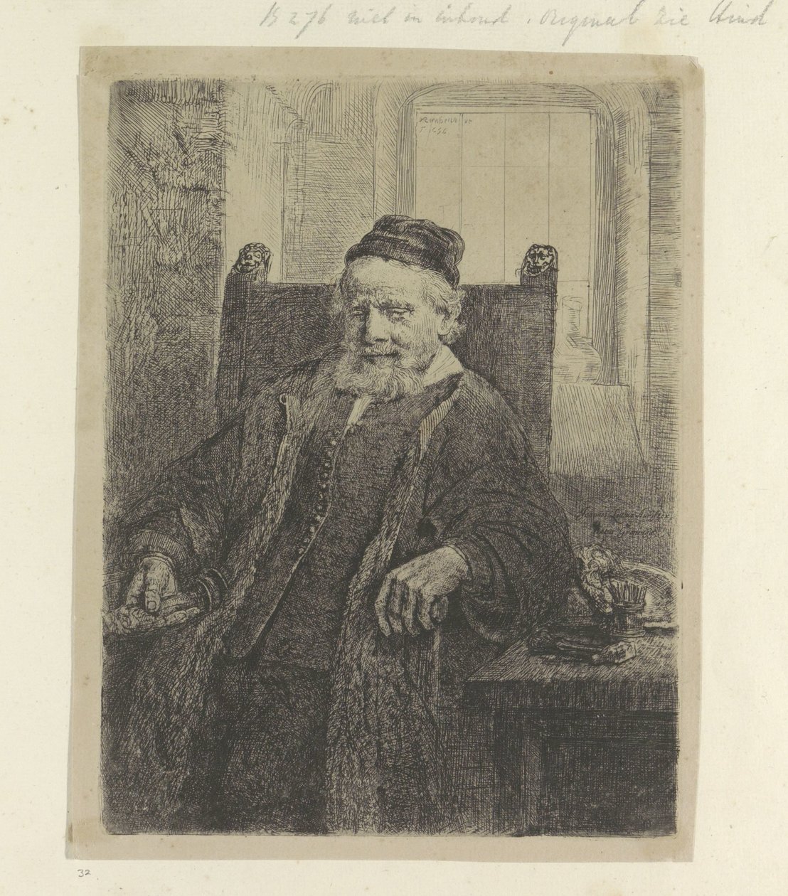 Portret van de goudsmid Jan Lutma Seksen beş orijinal baskının toplanması (seri başlığı) by Rembrandt van Rijn