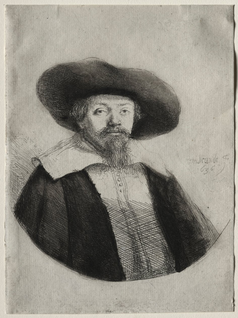 Samuel Manasseh Ben İsrail, 1636. by Rembrandt van Rijn