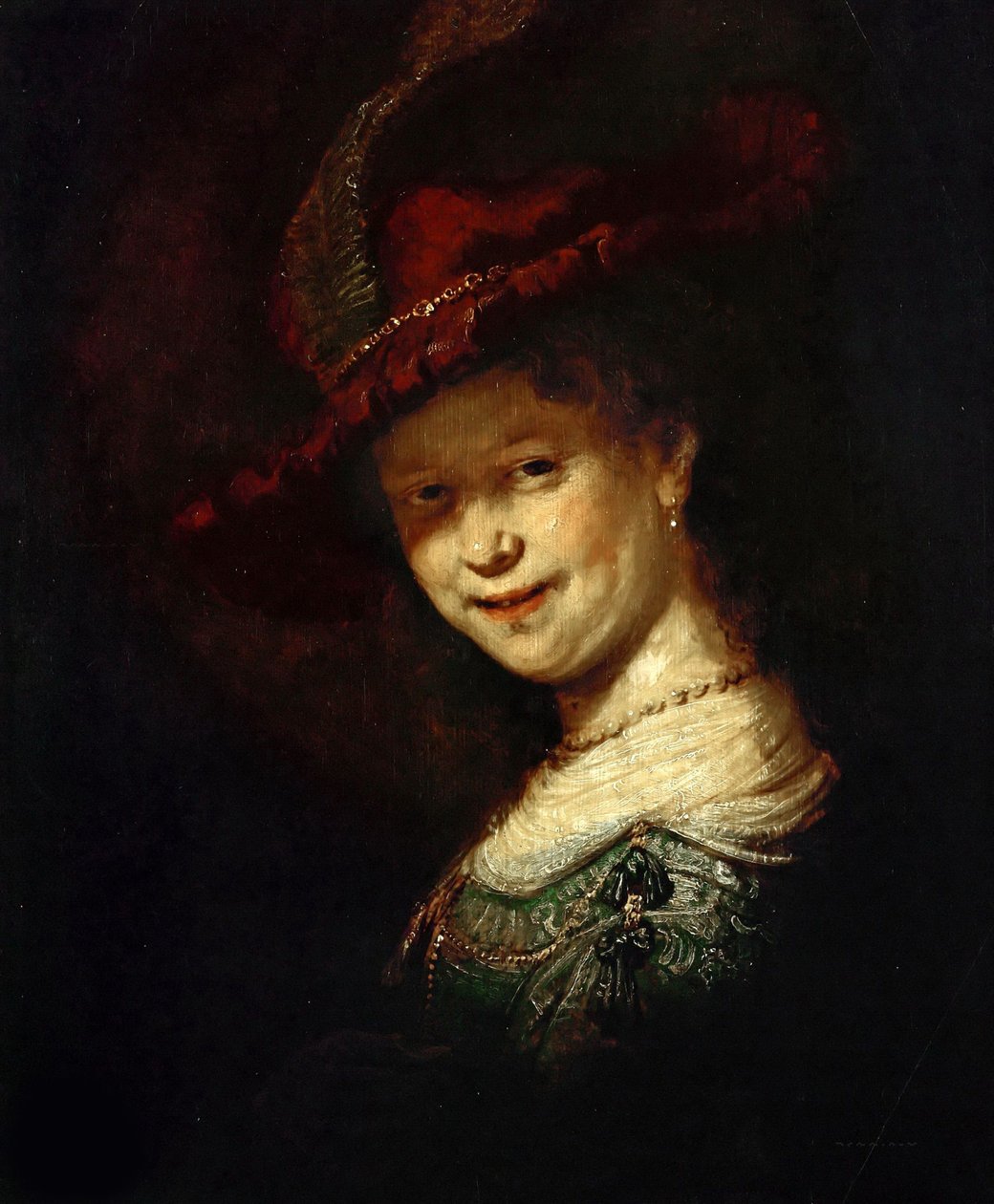 Saskia van Uylenburgh, kız olarak, 1633. by Rembrandt van Rijn