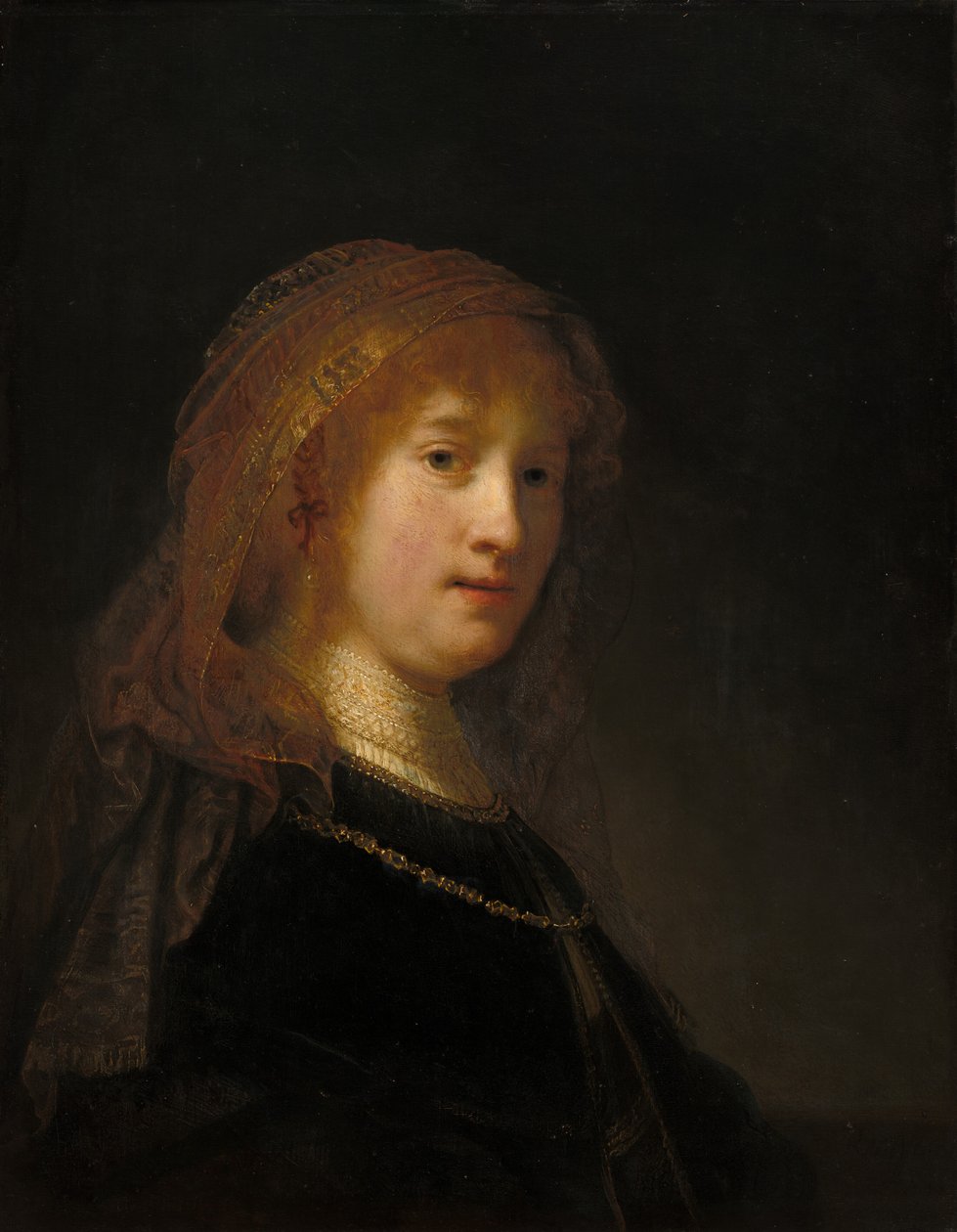 Sanatçının Karısı Saskia van Uylenburgh by Rembrandt van Rijn
