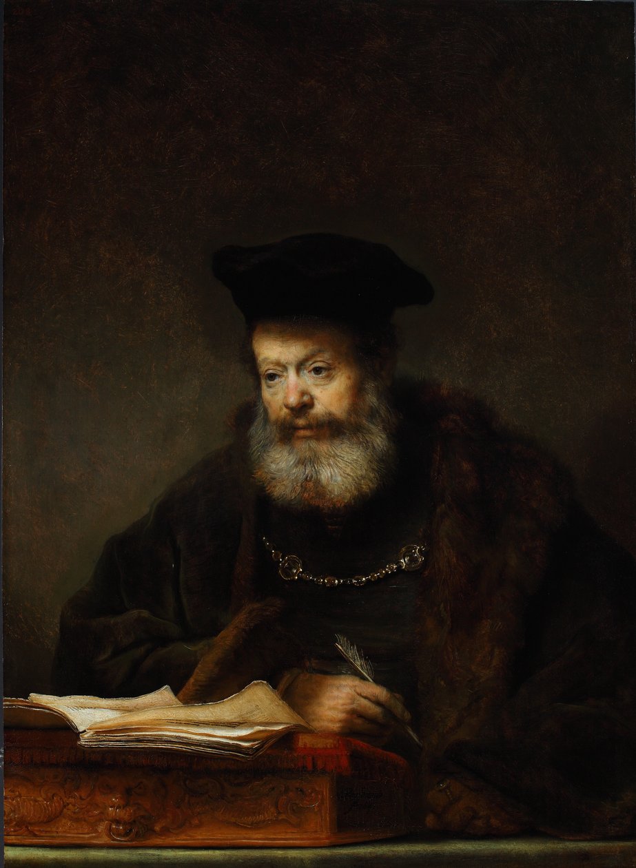 Yazı Masasında Bilgin, 1641 by Rembrandt van Rijn