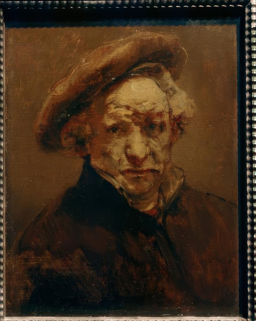 Bere ile kendi portre by Rembrandt van Rijn