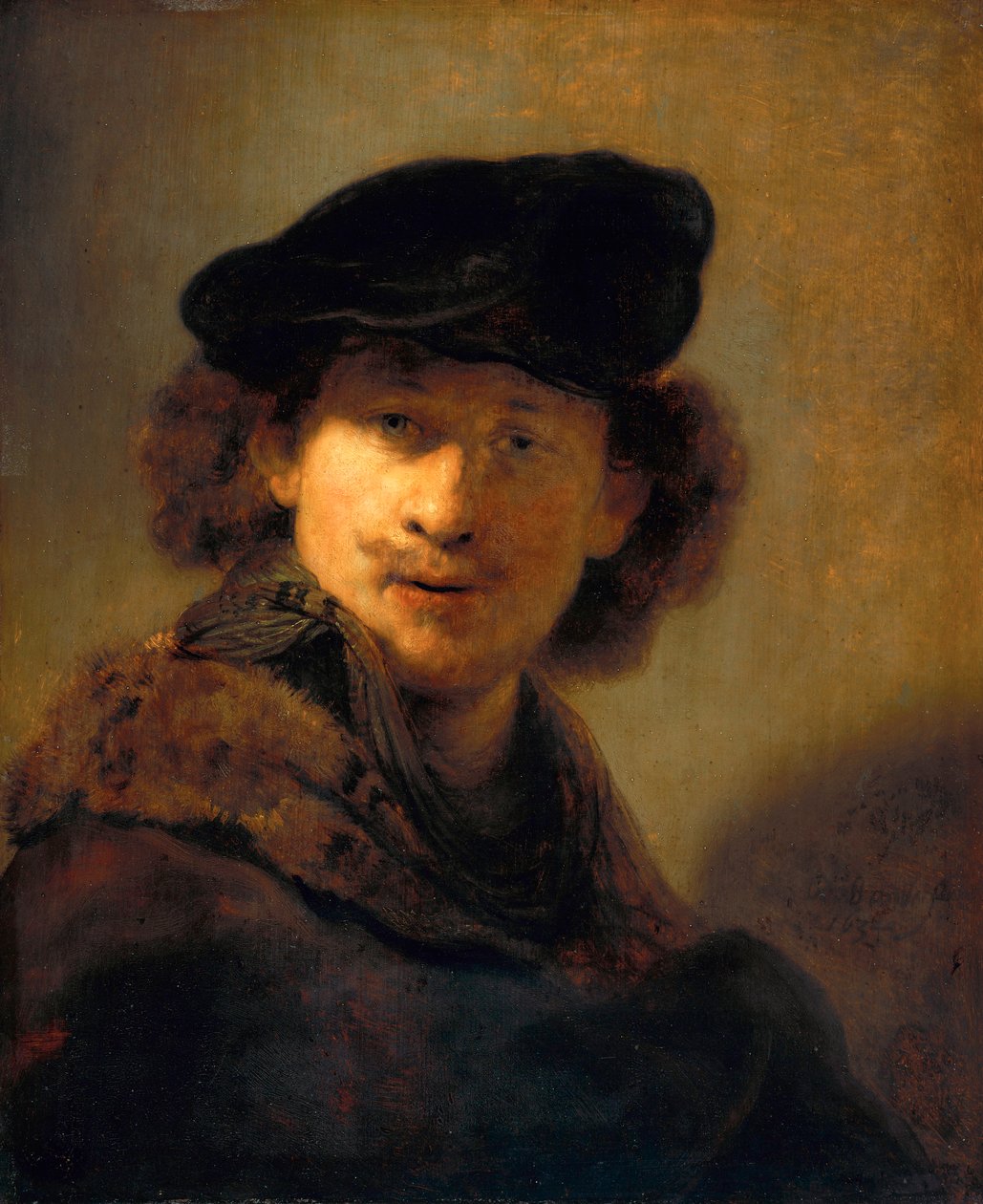 Kadife Bereli Otoportre, 1634 by Rembrandt van Rijn