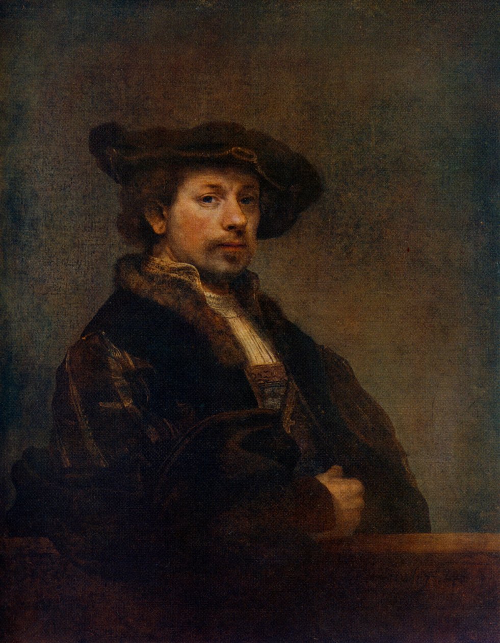 34, 1640, 1912 Yaşında Otoportre. by Rembrandt van Rijn