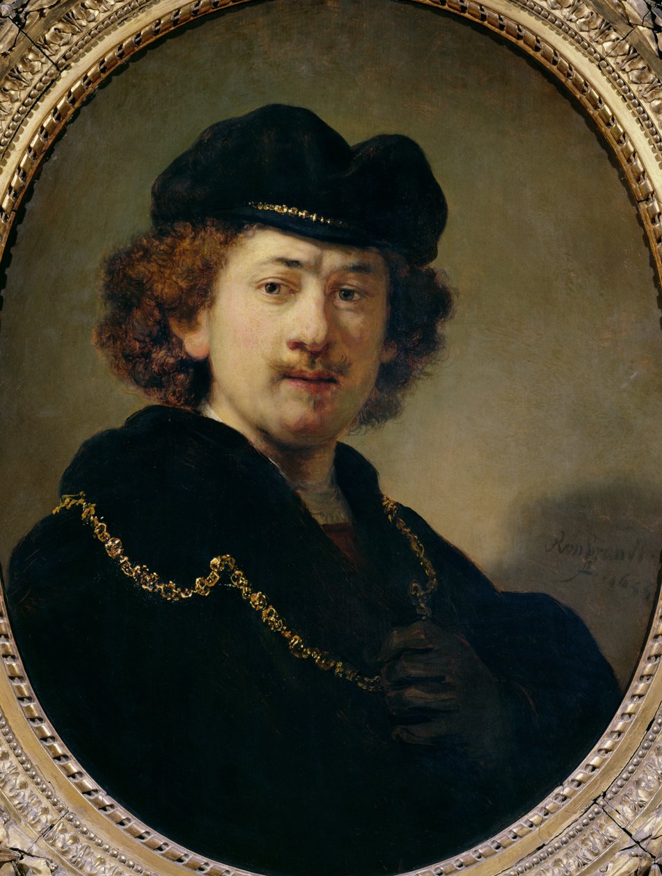 Şapkalı ve Altın Zincirli Otoportre, 1633 by Rembrandt van Rijn