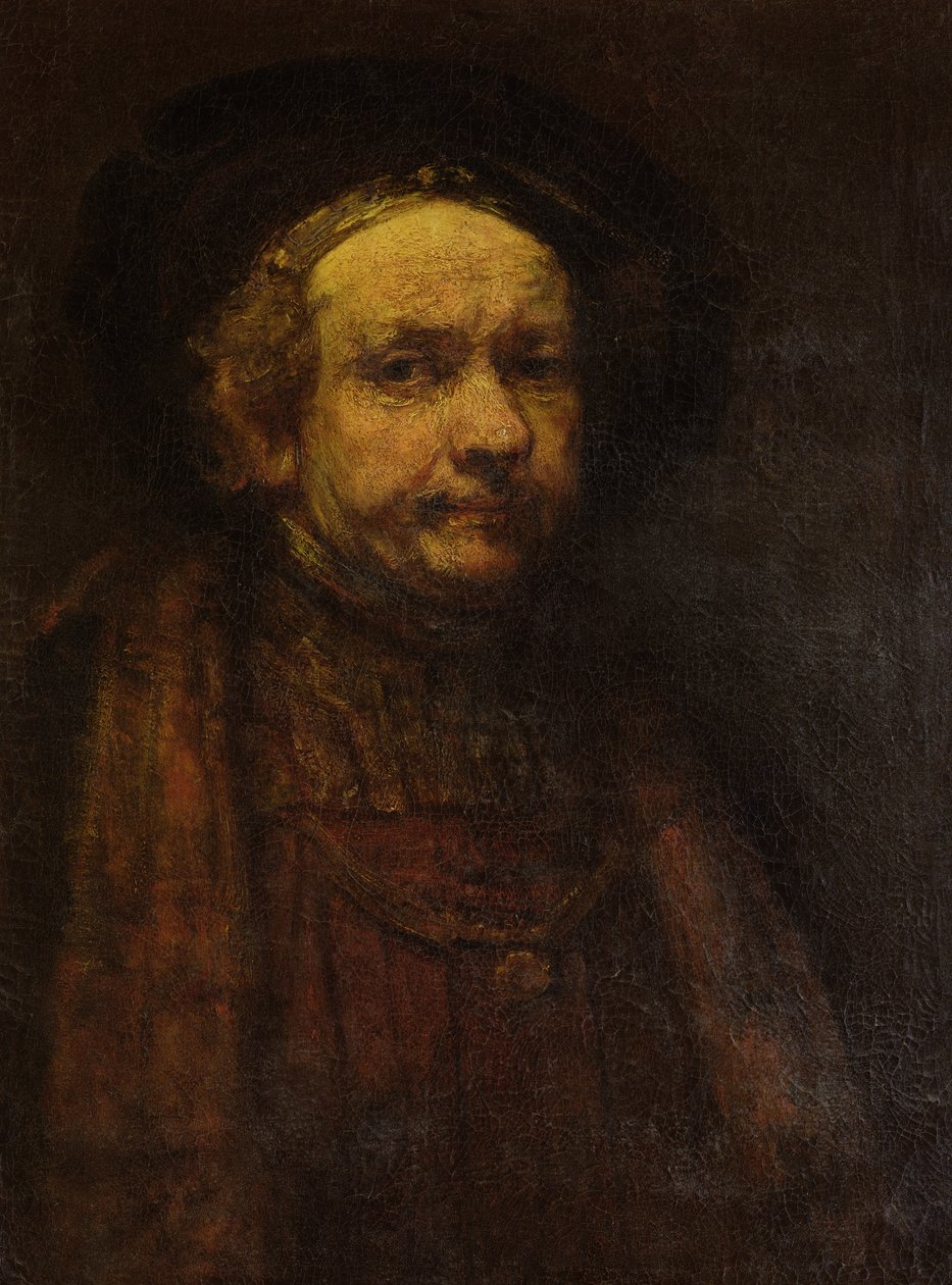 Kendi kendine portre, yaşlı by Rembrandt van Rijn