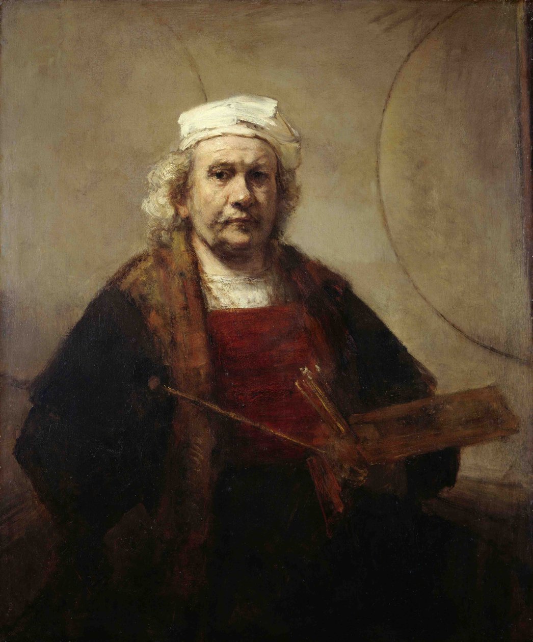 İki daireli otoportre, yaklaşık 1665-1669 by Rembrandt van Rijn