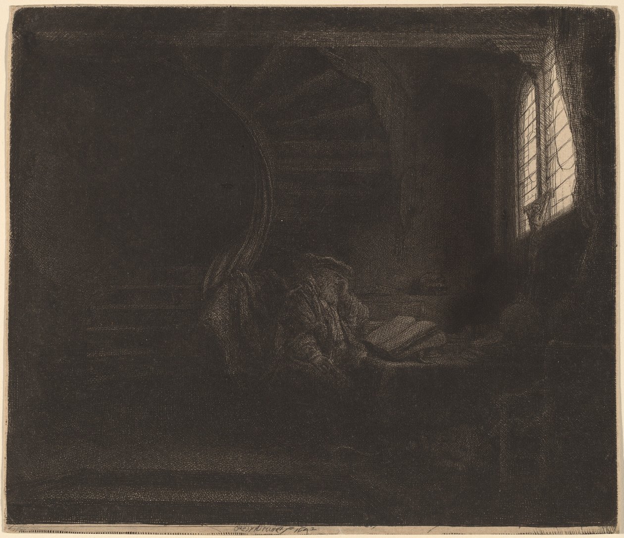 Karanlık Odada Aziz Jerome by Rembrandt van Rijn