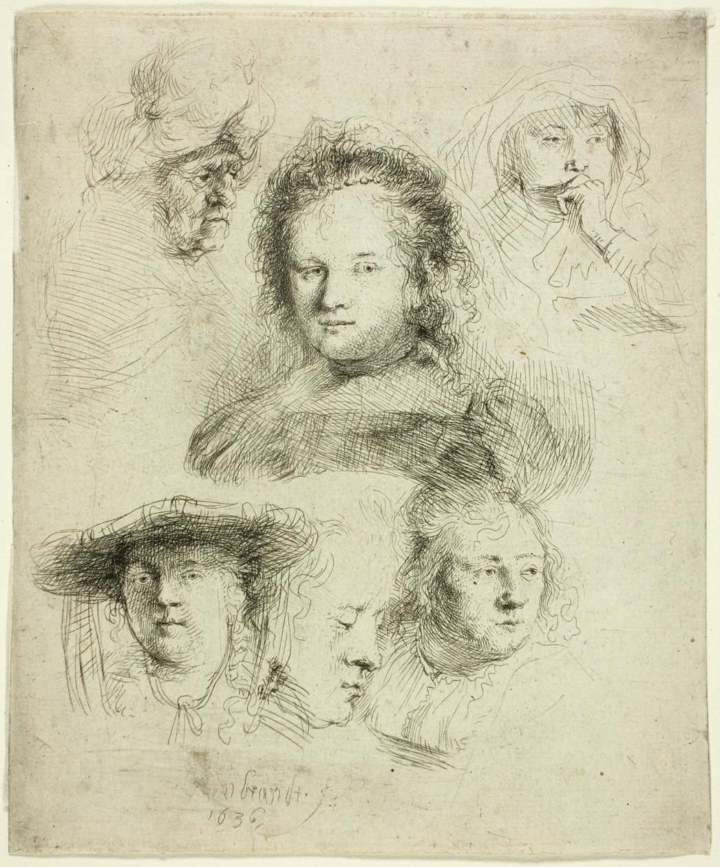 Saskia Başkanı ve Diğerlerinin Çalışmaları by Rembrandt van Rijn