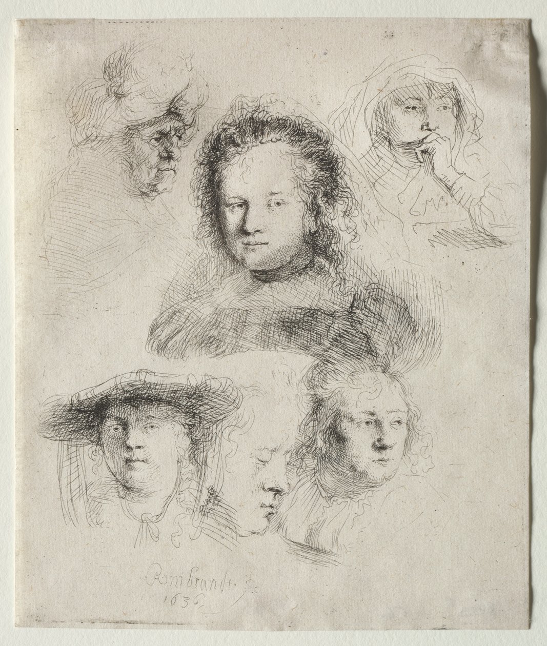 Saskia Başkanı ve Diğerlerinin Çalışmaları by Rembrandt van Rijn