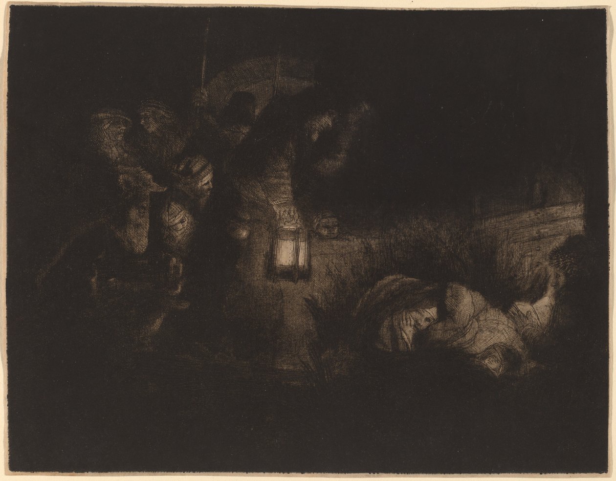 Çobanların Hayranlığı: Bir Gece Parçası by Rembrandt van Rijn
