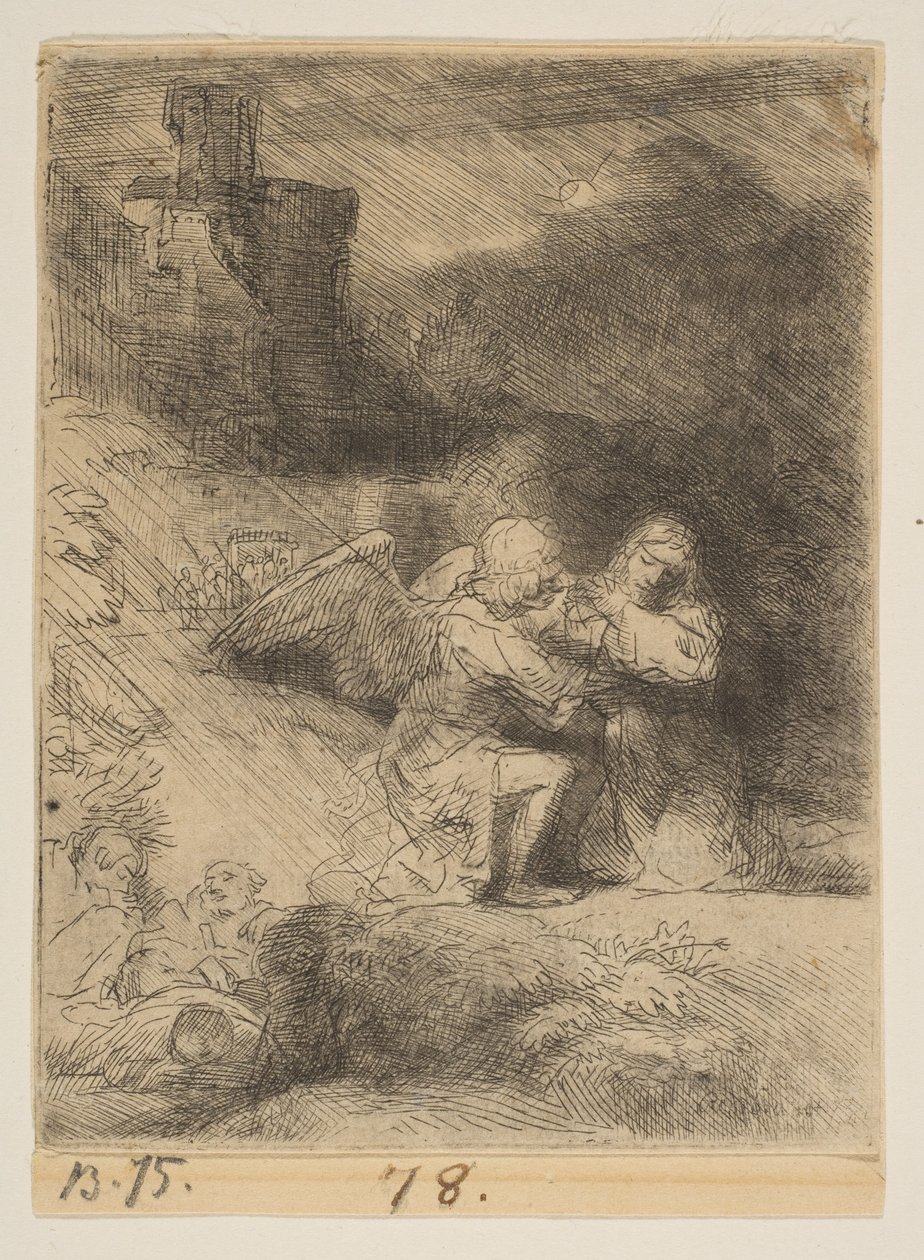 Bahçedeki Acı, ca. 1652. by Rembrandt van Rijn