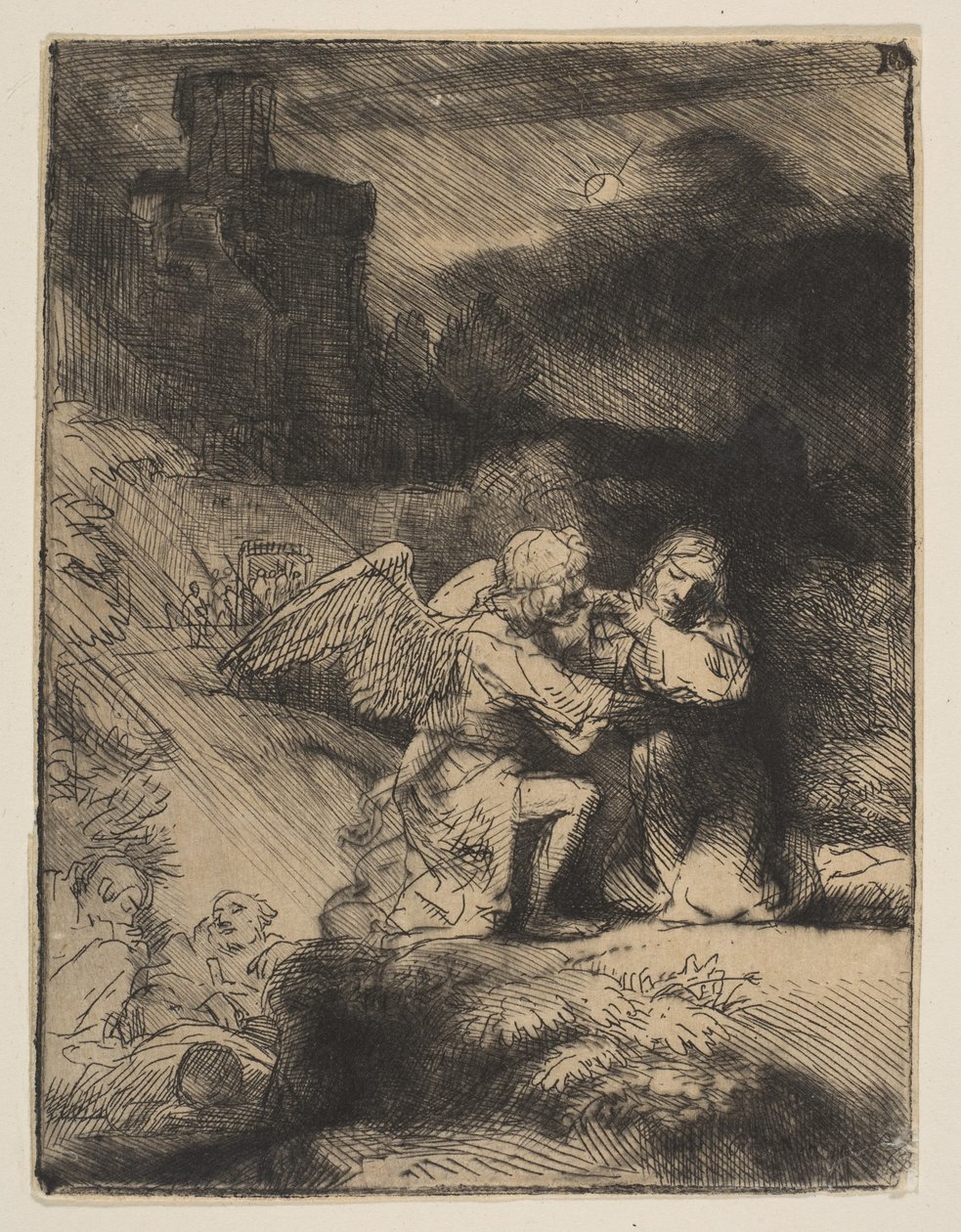 Bahçedeki Acı, ca. 1652. by Rembrandt van Rijn
