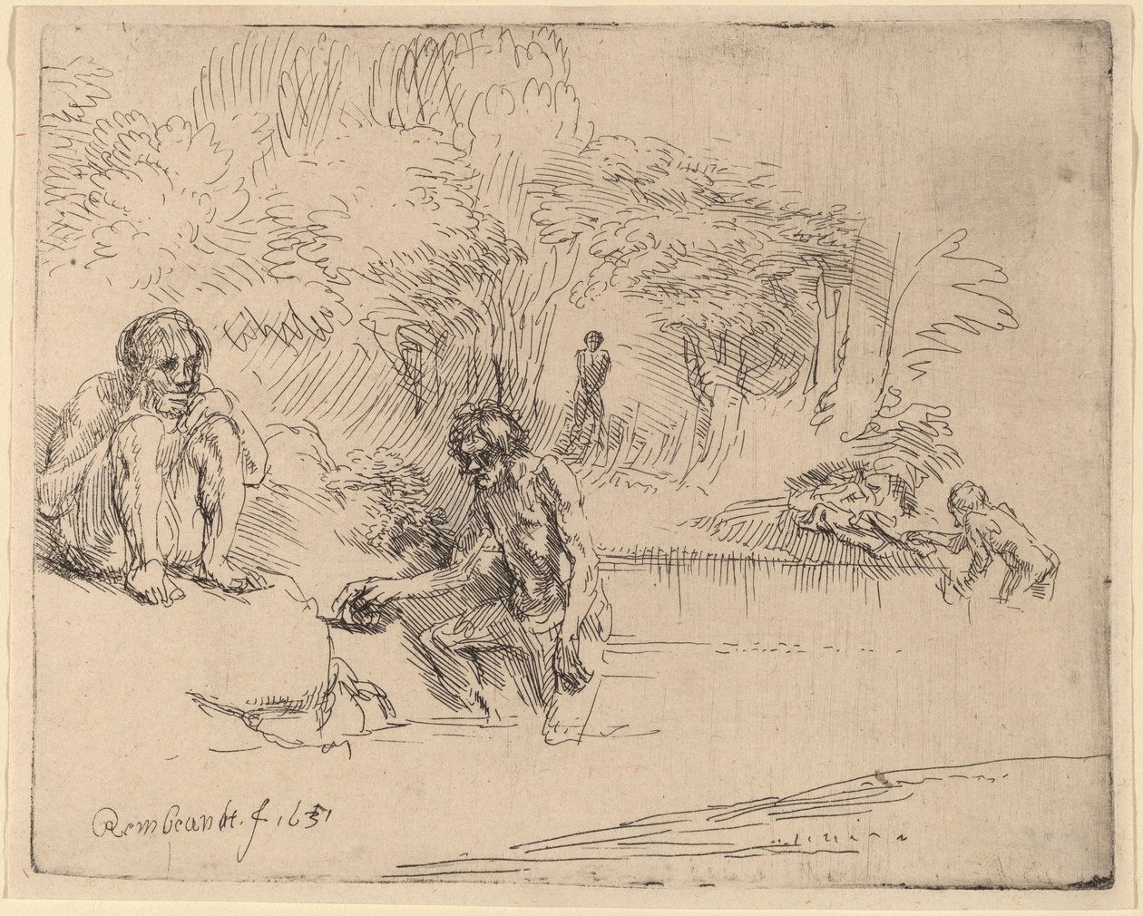 Yıkananlar by Rembrandt van Rijn
