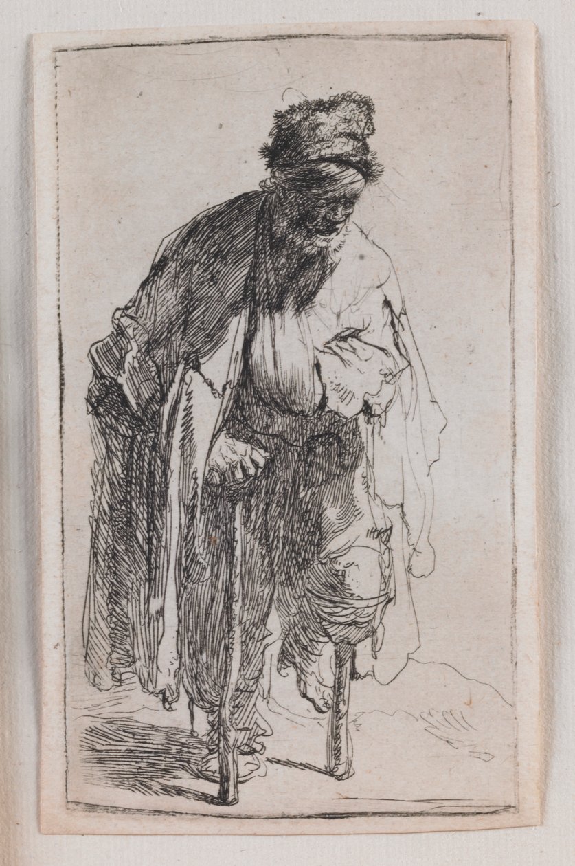 Tahta Bacaklı Dilenci by Rembrandt van Rijn