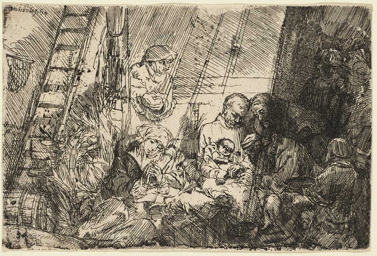 Ahırda Sünnet by Rembrandt van Rijn