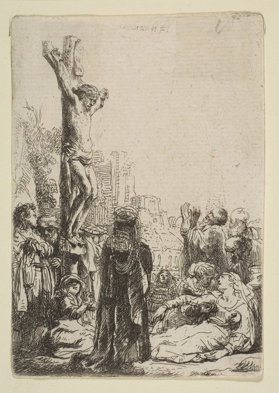 Çarmıha Gerilme: Küçük Plaka, yaklaşık. 1635. by Rembrandt van Rijn