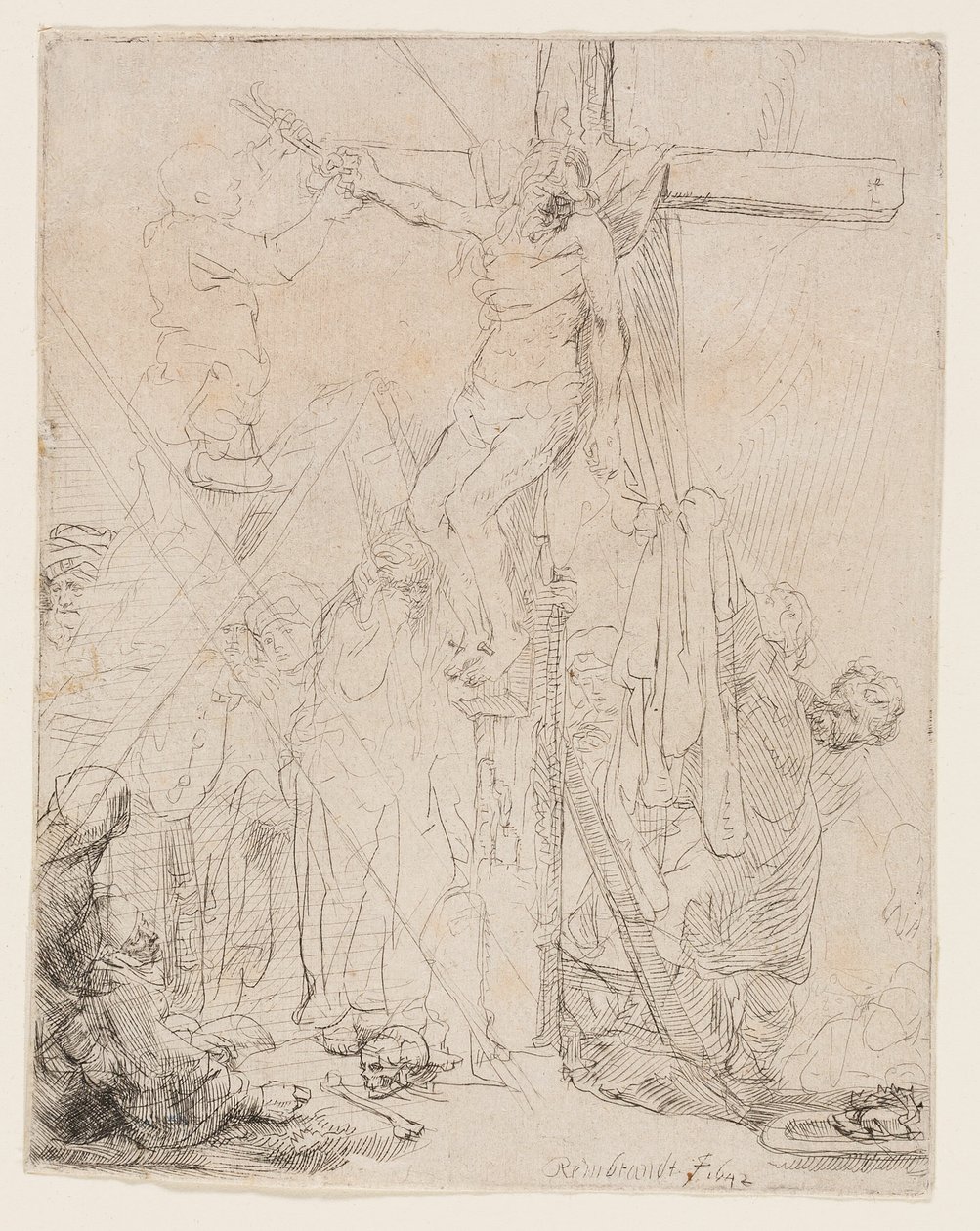 Haçtan İniş: Bir Eskiz by Rembrandt van Rijn