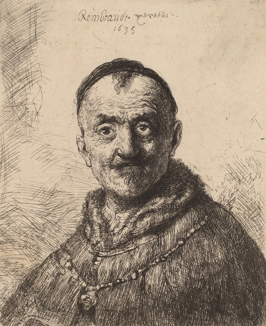 İlk Doğulu Kafa, 1635. by Rembrandt van Rijn