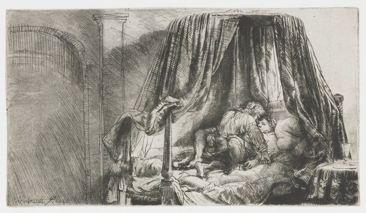 Fransız yatağı by Rembrandt van Rijn
