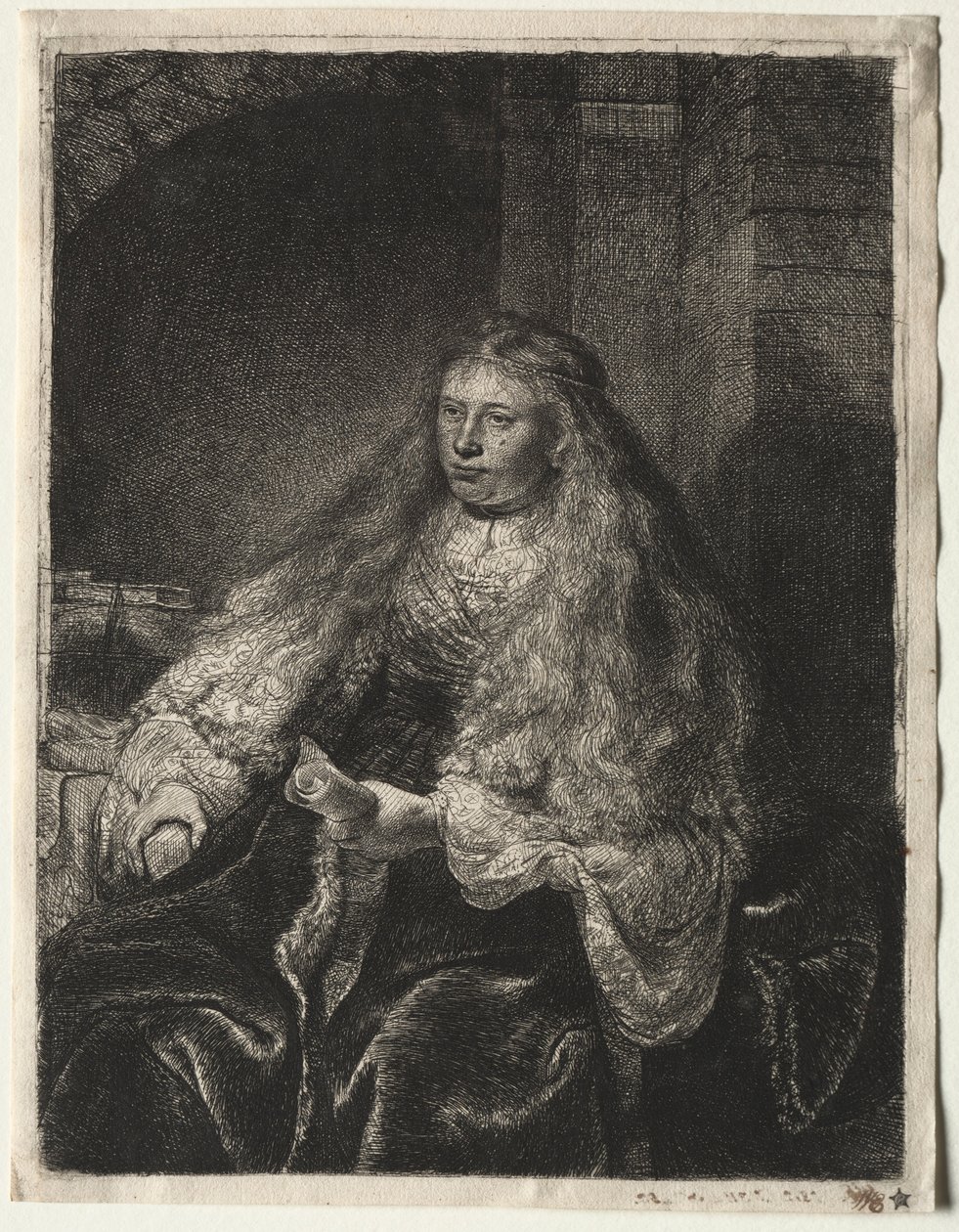 Büyük Yahudi Gelin, 1634. by Rembrandt van Rijn