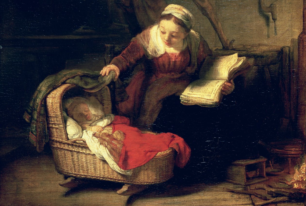 Kutsal Aile, c.1645 (38052 detayı) by Rembrandt van Rijn