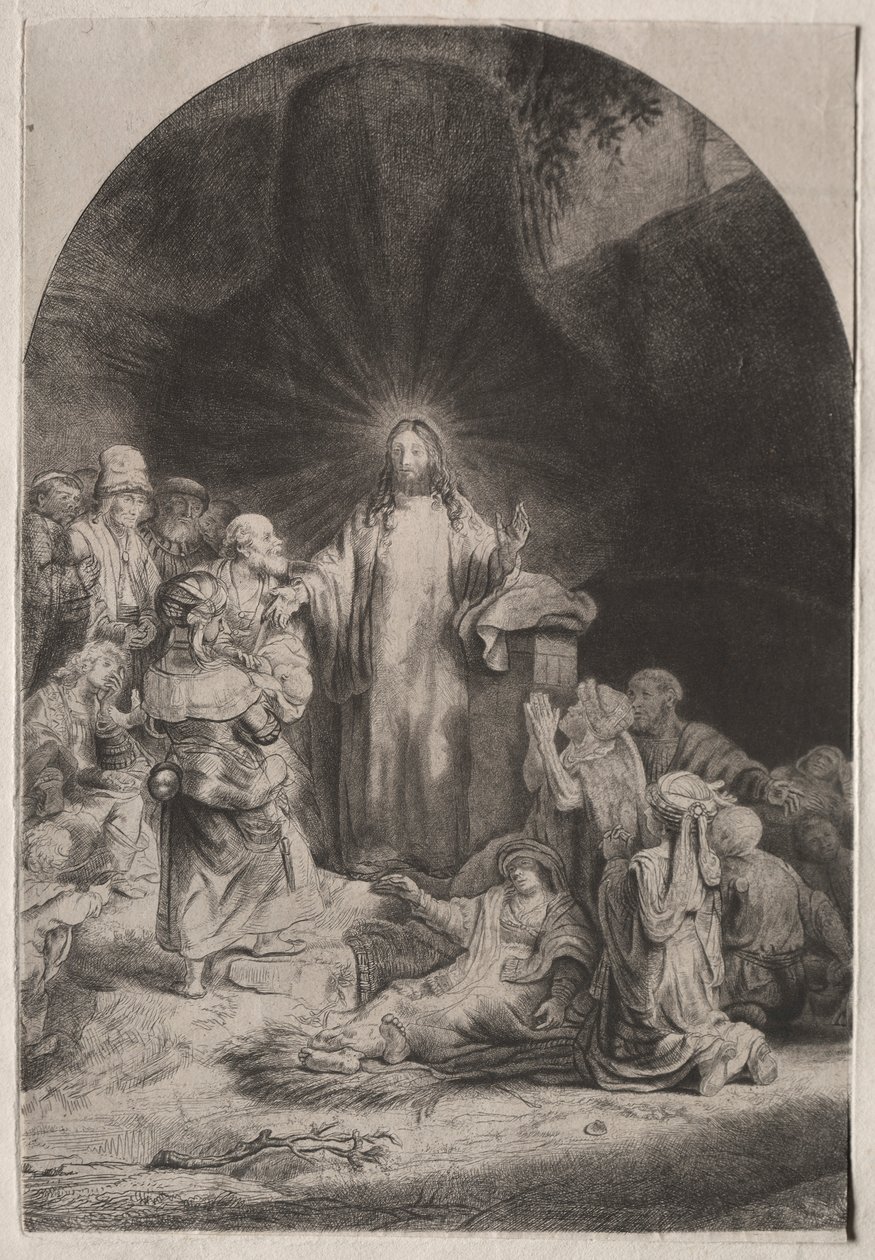 Yüz Guilder Baskı, c. 1649. by Rembrandt van Rijn