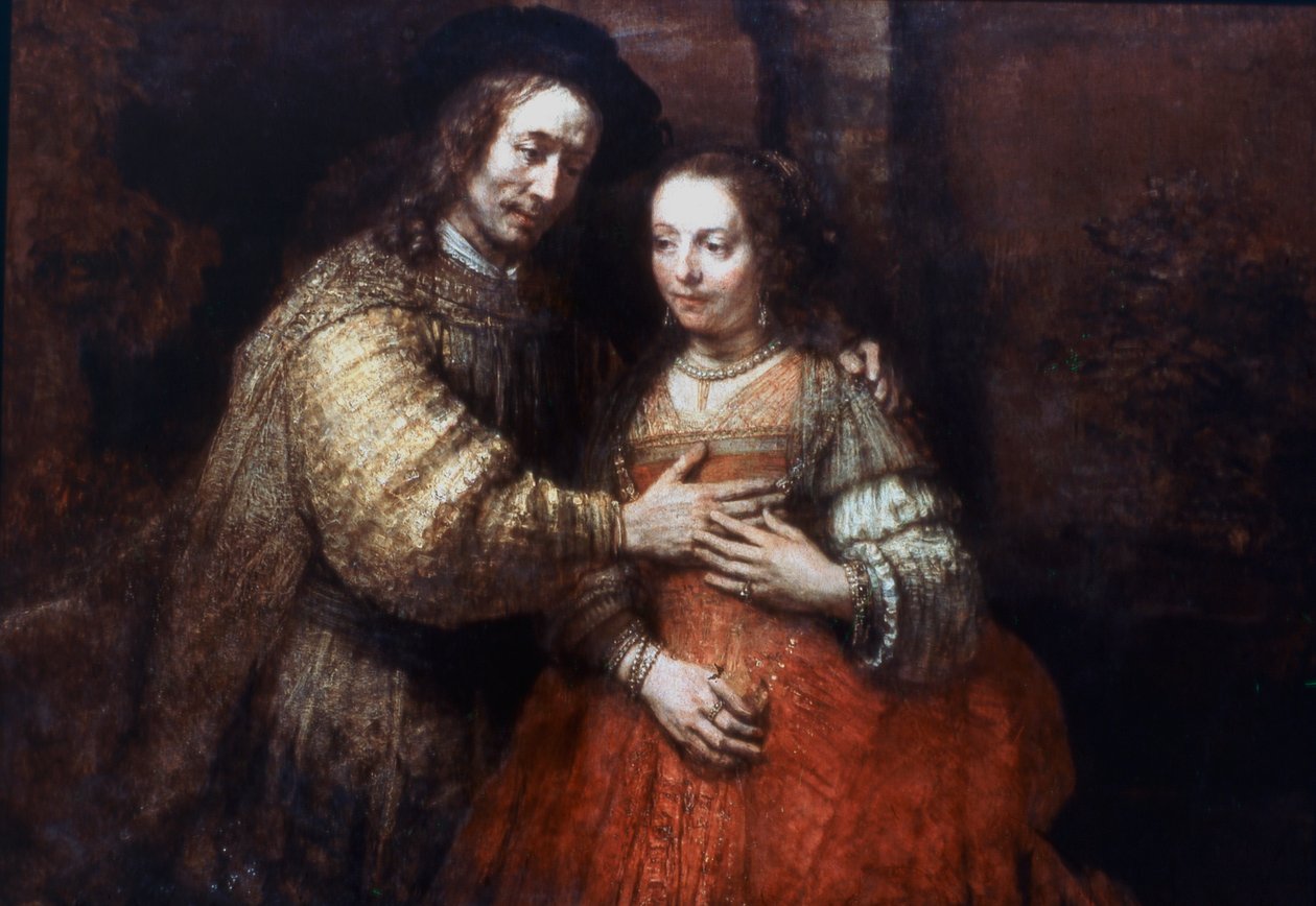 Yahudi Gelin, Seven Çift, 1667 by Rembrandt van Rijn