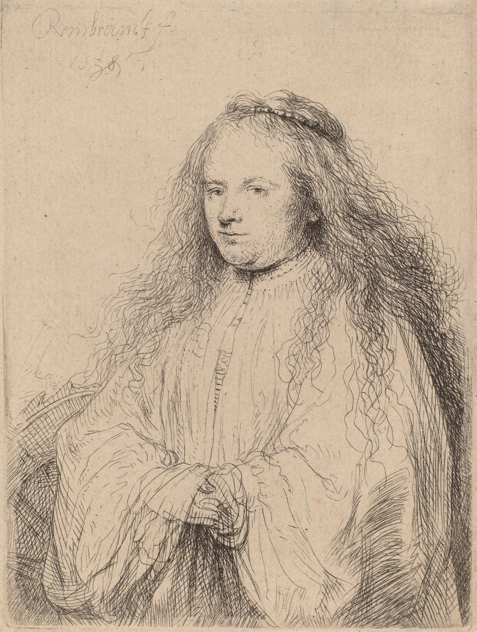 Küçük Yahudi Gelin (Saskia, Saint Catherine), 1638 by Rembrandt van Rijn