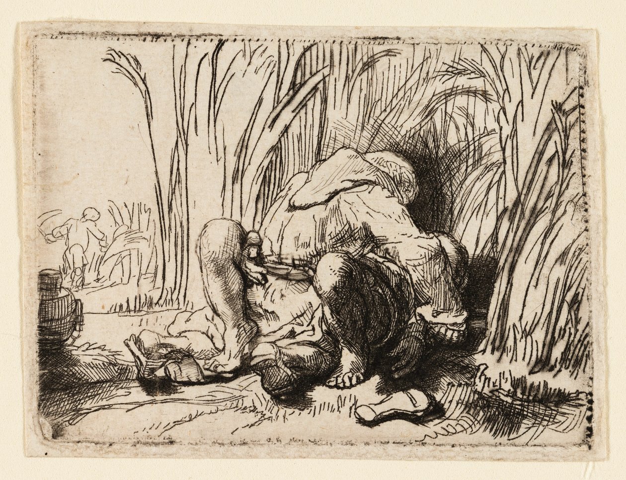 Mısır Tarlasındaki Keşiş by Rembrandt van Rijn
