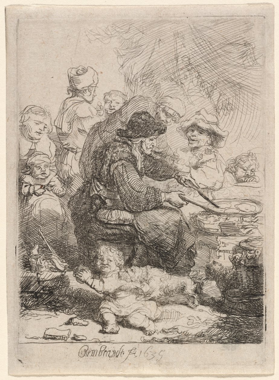 gözleme kadın by Rembrandt van Rijn