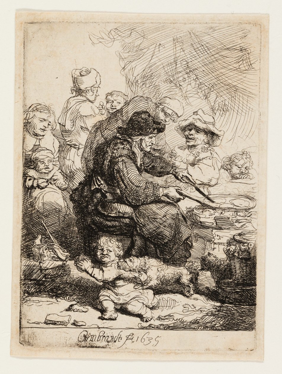 gözleme kadın by Rembrandt van Rijn