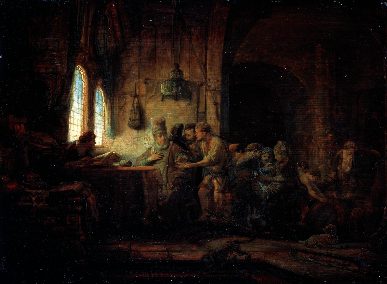Bağdaki İşçilerin Mesel, 1637. by Rembrandt van Rijn