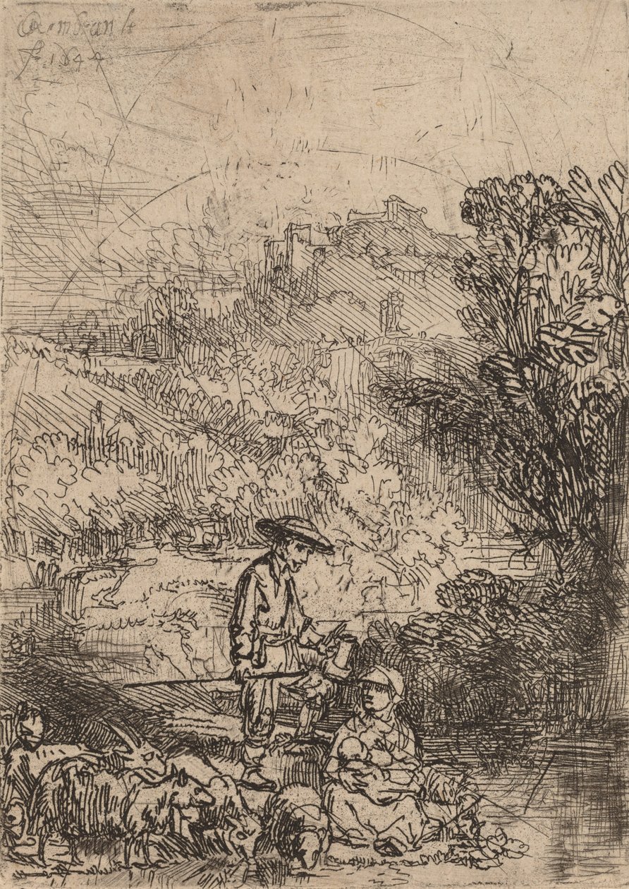 Çoban ve Ailesi, 1644. by Rembrandt van Rijn