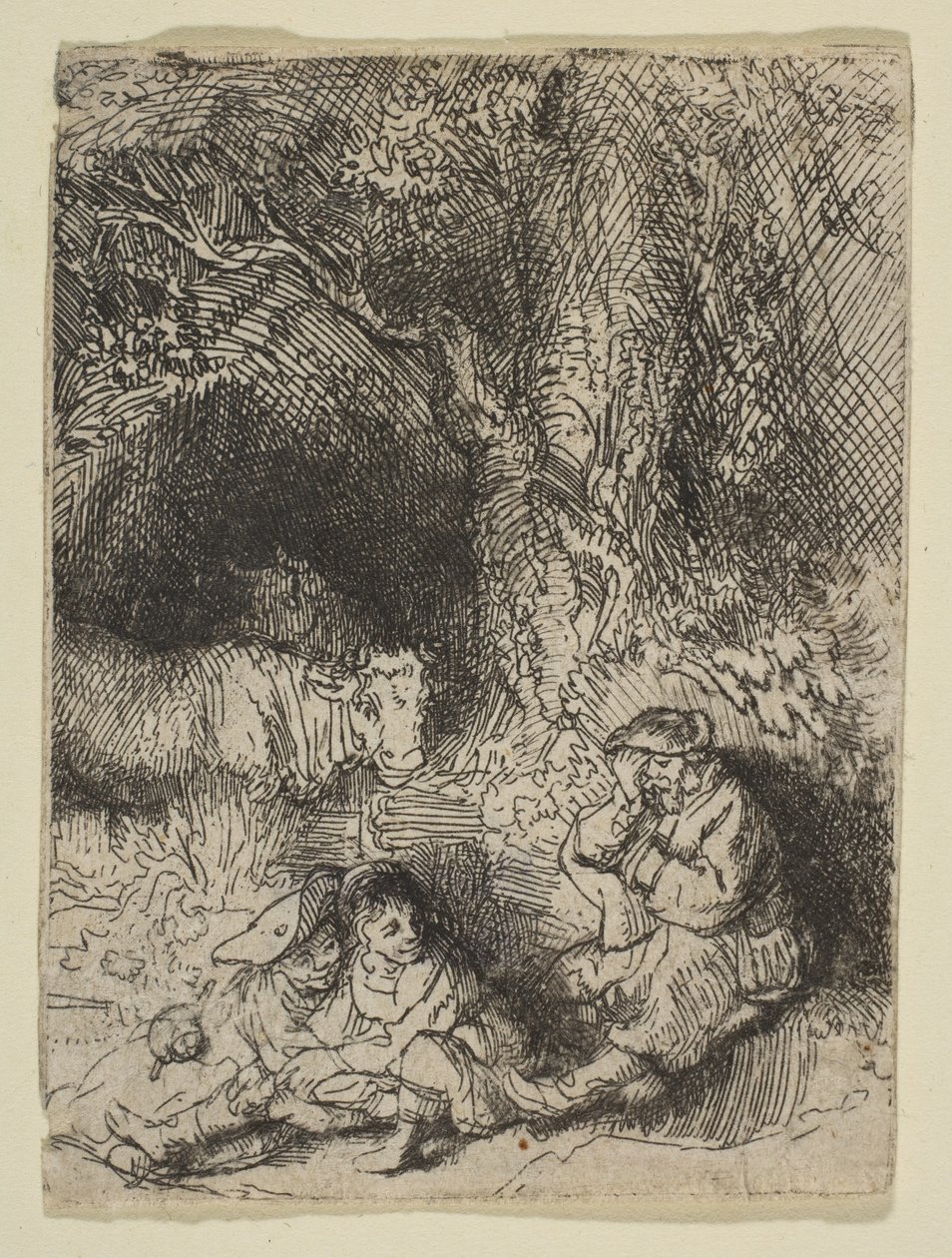 Uyuyan Çoban, yak. 1644. by Rembrandt van Rijn
