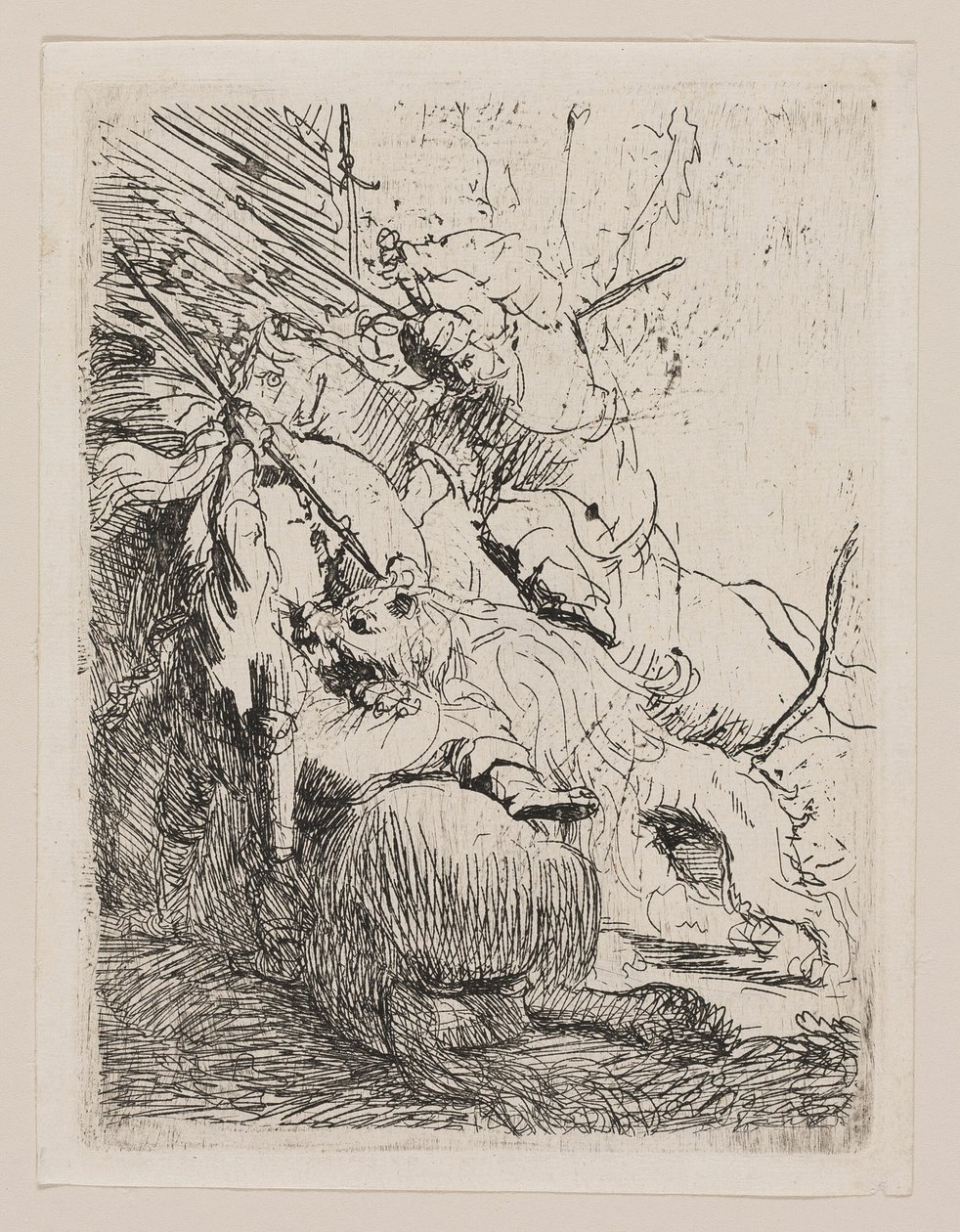 Küçük Aslan Avı (Bir Aslanla) by Rembrandt van Rijn