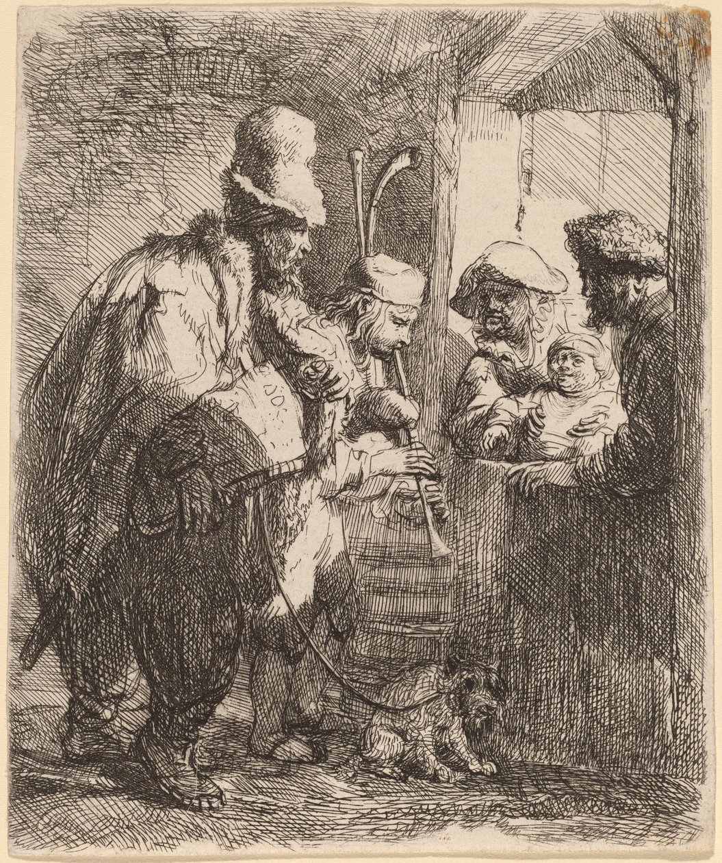 Gezici Müzisyenler by Rembrandt van Rijn