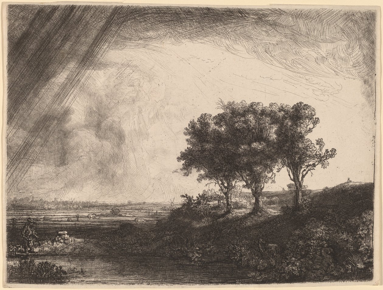 Üç Ağaç by Rembrandt van Rijn