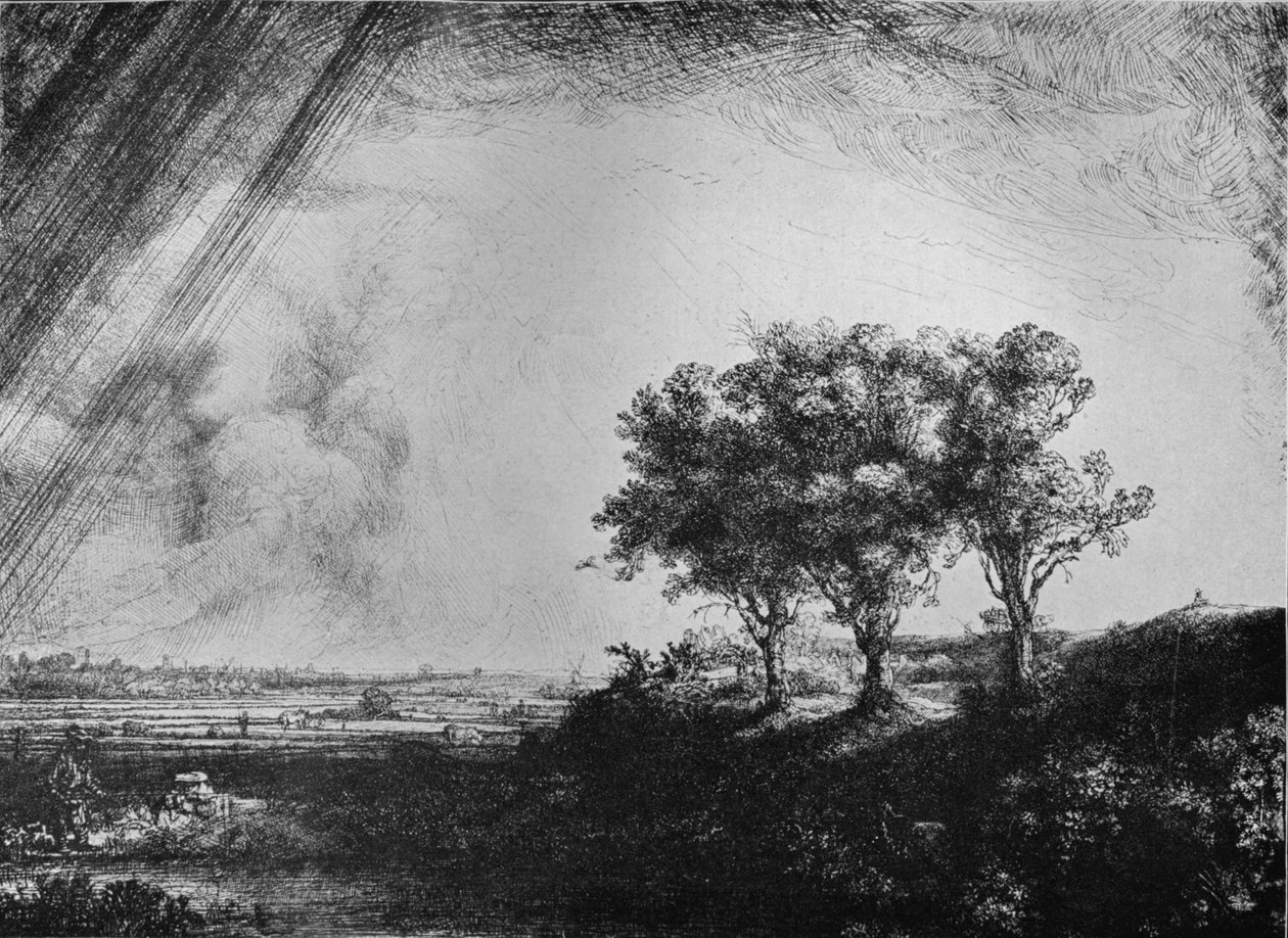 Üç Ağaç, 1643 by Rembrandt van Rijn