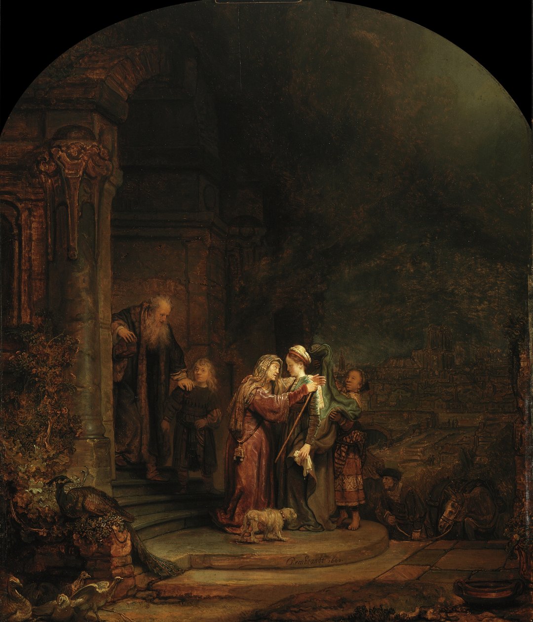 Ziyaret, 1640 by Rembrandt van Rijn