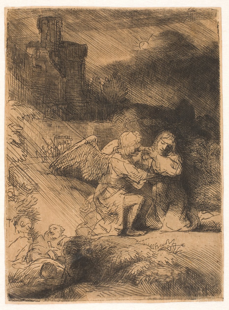 Bahçedeki ızdırap by Rembrandt van Rijn