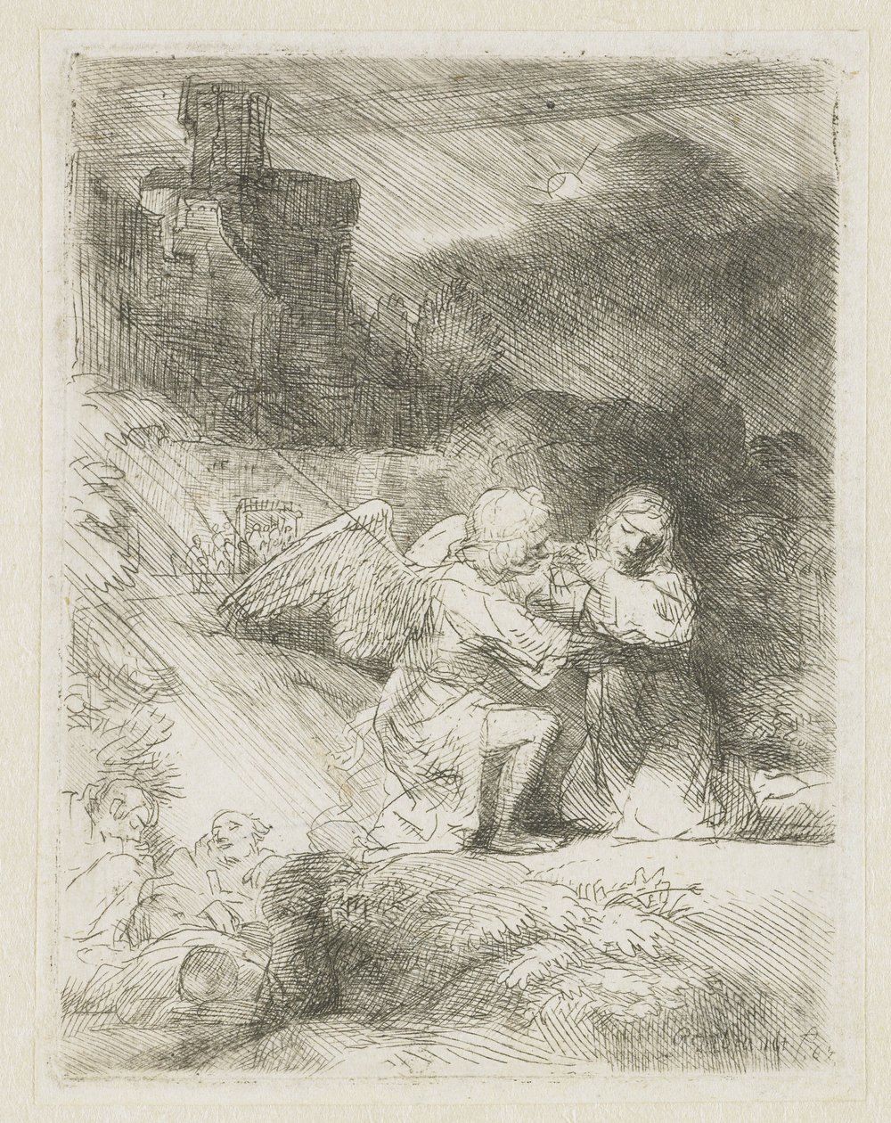 Bahçedeki ızdırap by Rembrandt van Rijn