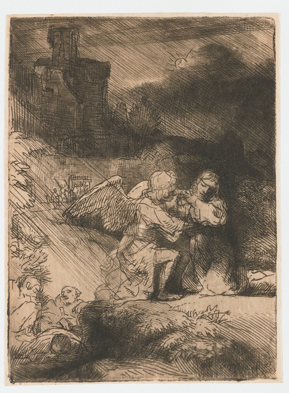 Bahçedeki ızdırap by Rembrandt van Rijn