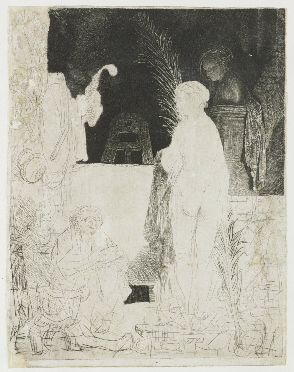 Modelden çizim yapan sanatçı by Rembrandt van Rijn